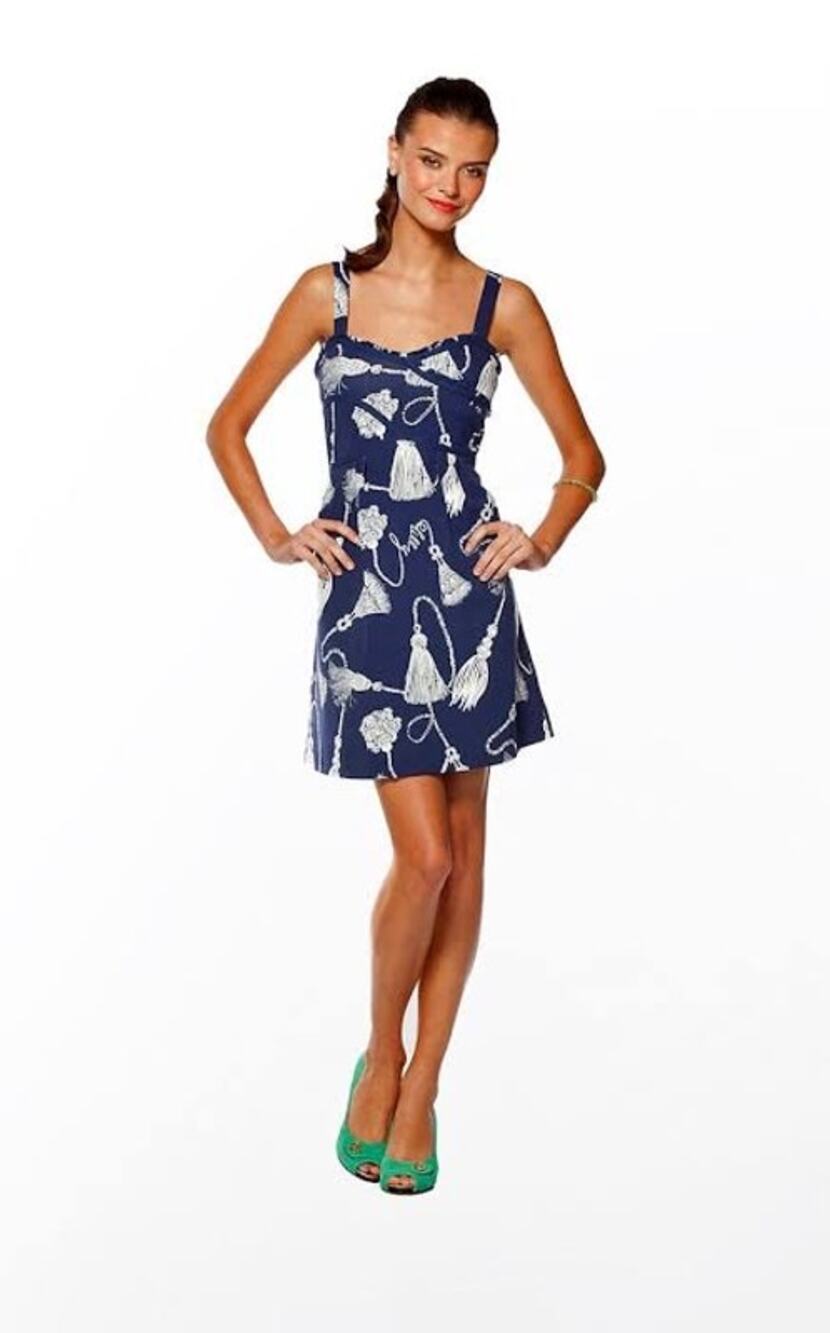 Lilly Pulitzer Vanessa Navy Behind The Rope Nautical Posh Ponte Dress‎ Size 4